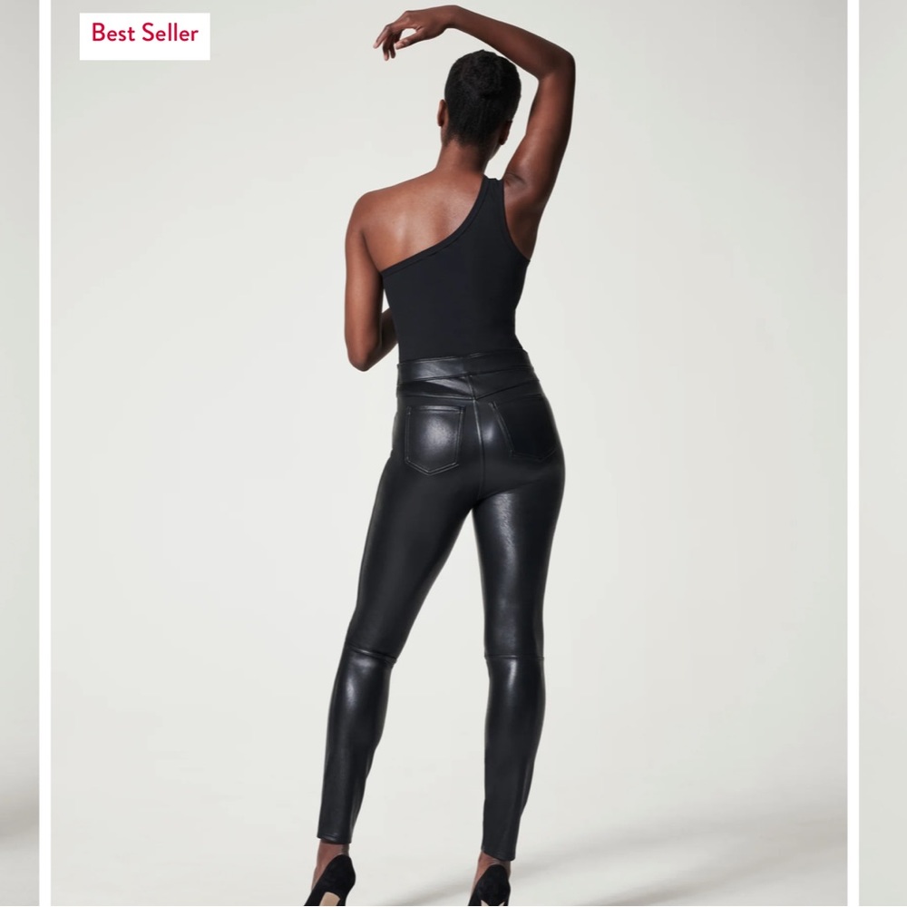 Leather Like ankle skinny pants - Picture 5 of 9